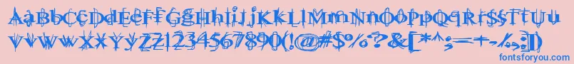 Ballt Font – Blue Fonts on Pink Background