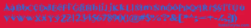 Ballt Font – Blue Fonts on Red Background