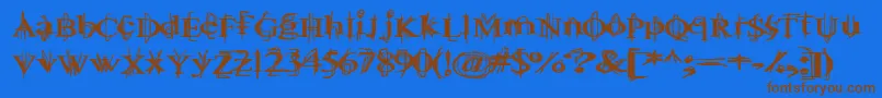 Шрифт Ballt – коричневые шрифты на синем фоне