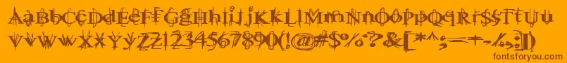 Ballt Font – Brown Fonts on Orange Background