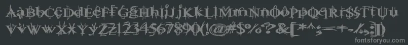 フォントBallt – 黒い背景に灰色の文字