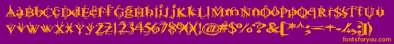 Ballt Font – Orange Fonts on Purple Background