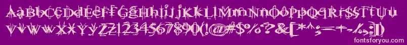Ballt Font – Pink Fonts on Purple Background