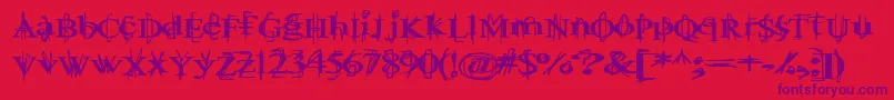 Ballt Font – Purple Fonts on Red Background