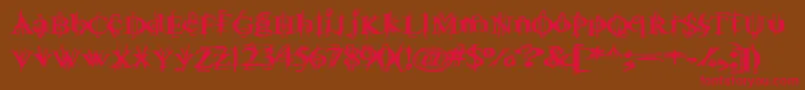 Ballt Font – Red Fonts on Brown Background