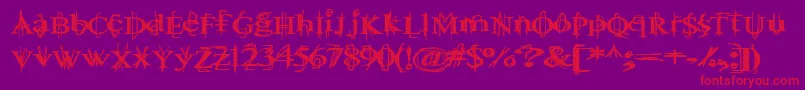 Ballt Font – Red Fonts on Purple Background