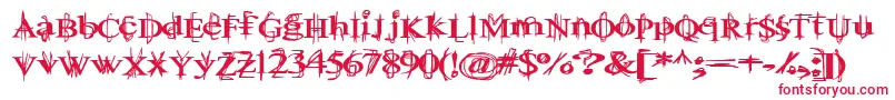 Ballt Font – Red Fonts on White Background
