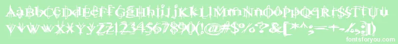 フォントBallt – 緑の背景に白い文字
