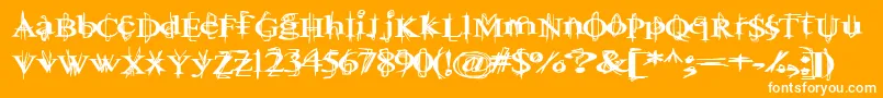 Ballt Font – White Fonts on Orange Background