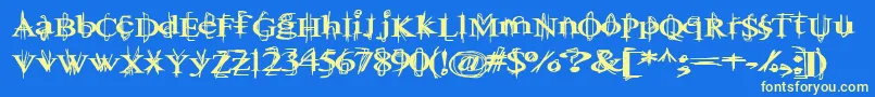 Ballt Font – Yellow Fonts on Blue Background