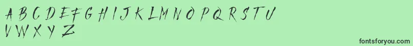 フォントMADFAITH   DEMO – 緑の背景に黒い文字