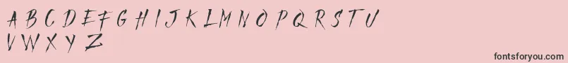フォントMADFAITH   DEMO – ピンクの背景に黒い文字