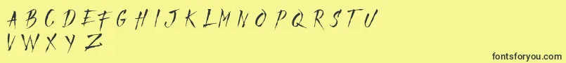 MADFAITH   DEMO-Schriftart – Schwarze Schriften auf gelbem Hintergrund