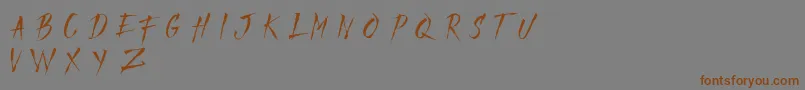 MADFAITH   DEMO-Schriftart – Braune Schriften auf grauem Hintergrund