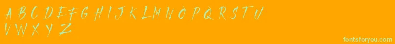 MADFAITH   DEMO Font – Green Fonts on Orange Background