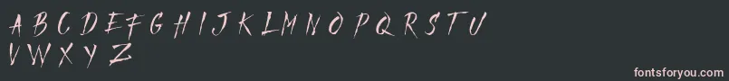Шрифт MADFAITH   DEMO – розовые шрифты на чёрном фоне