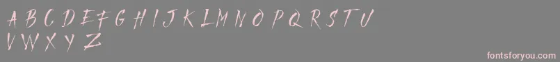 Шрифт MADFAITH   DEMO – розовые шрифты на сером фоне