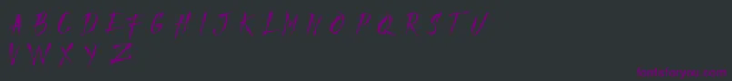 Шрифт MADFAITH   DEMO – фиолетовые шрифты на чёрном фоне