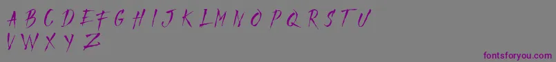 Шрифт MADFAITH   DEMO – фиолетовые шрифты на сером фоне