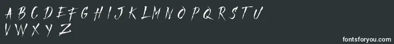 Шрифт MADFAITH   DEMO – белые шрифты на чёрном фоне