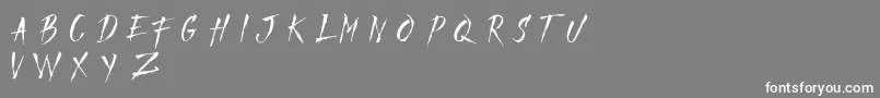 Шрифт MADFAITH   DEMO – белые шрифты на сером фоне