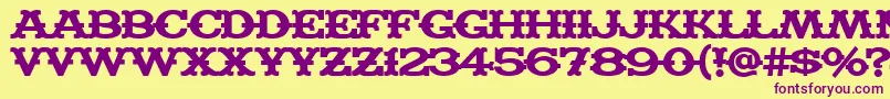 MADFB    Font – Purple Fonts on Yellow Background