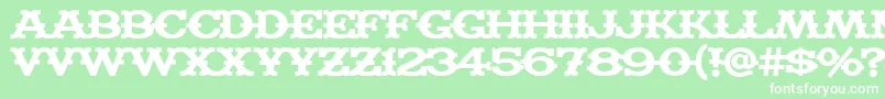 フォントMADFB    – 緑の背景に白い文字