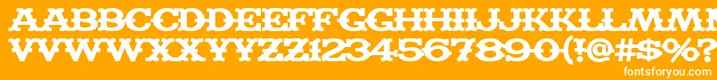 MADFB    Font – White Fonts on Orange Background