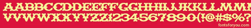 MADFB    Font – Yellow Fonts on Red Background