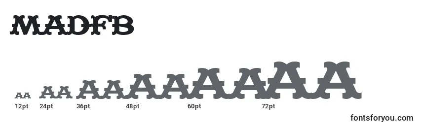 Размеры шрифта MADFB    (133281)