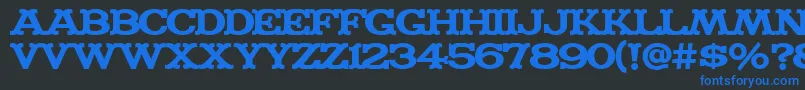 MADFONT Font – Blue Fonts on Black Background