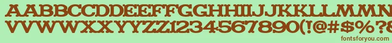 MADFONT Font – Brown Fonts on Green Background