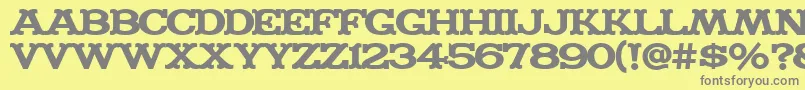 MADFONT Font – Gray Fonts on Yellow Background