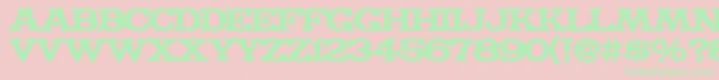 Fonte MADFONT – fontes verdes em um fundo rosa
