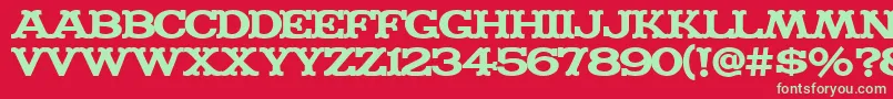 MADFONT Font – Green Fonts on Red Background