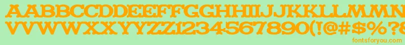 MADFONT Font – Orange Fonts on Green Background