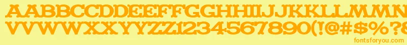 MADFONT Font – Orange Fonts on Yellow Background