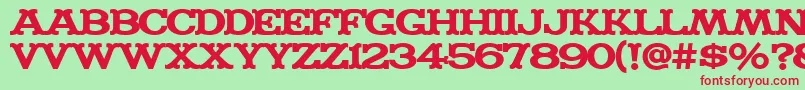 MADFONT Font – Red Fonts on Green Background