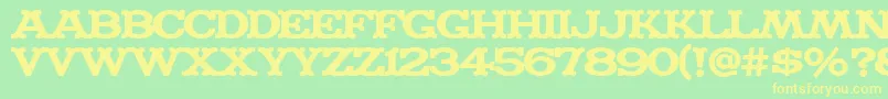 MADFONT Font – Yellow Fonts on Green Background