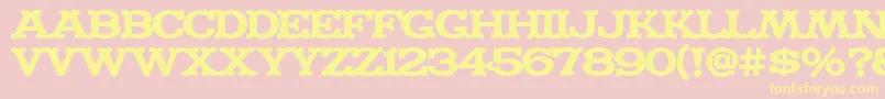 MADFONT Font – Yellow Fonts on Pink Background