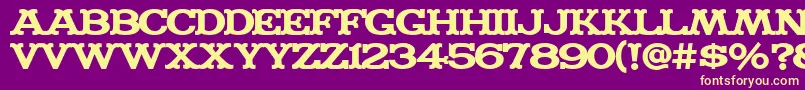 MADFONT Font – Yellow Fonts on Purple Background