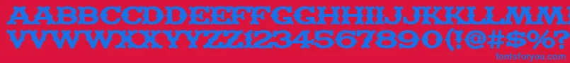MADFT    Font – Blue Fonts on Red Background