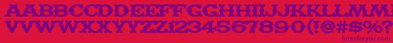 MADFT    Font – Purple Fonts on Red Background