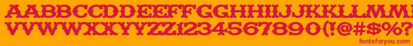 MADFT    Font – Red Fonts on Orange Background