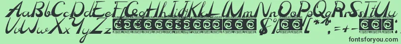 Madhen Font – Black Fonts on Green Background