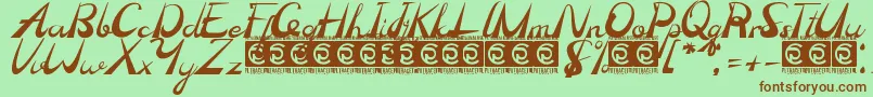 Madhen Font – Brown Fonts on Green Background