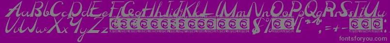 Madhen Font – Gray Fonts on Purple Background