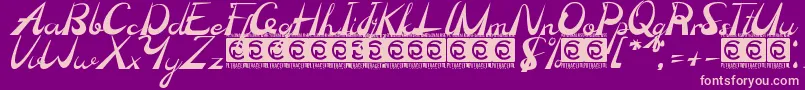 Madhen Font – Pink Fonts on Purple Background