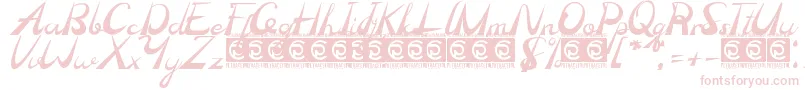 Madhen-fontti – vaaleanpunaiset fontit valkoisella taustalla