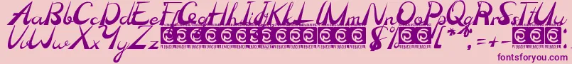 Madhen Font – Purple Fonts on Pink Background